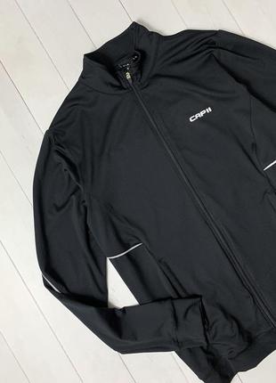 Мужская черная спортивная олимпийка кофта толстовка ветровка куртка cap. новая. размер m-l4 фото