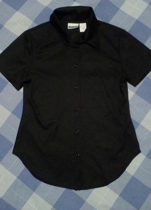 Актуальная черная блузка, рубашка , не мнется !  xhilaration   made in u.s.a.1 фото