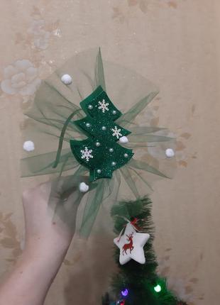 Ободок ёлка в снегу