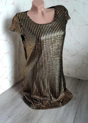 Вечернее платье, платье золотистое,42-44 г.1 фото