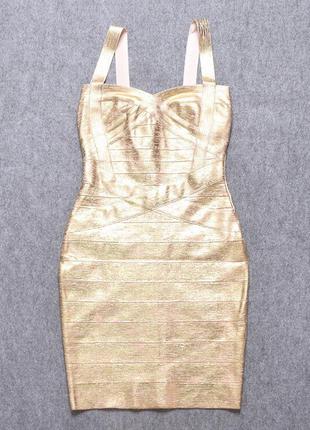 Бандажне золоте плаття, брендове7 фото