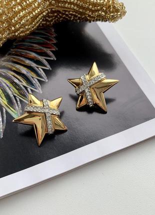 Винтажные серьги звёзды от joan rivers