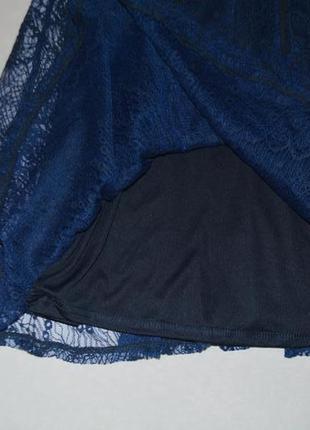 Красивое синее гипюровое платье esmara германия размер 464 фото