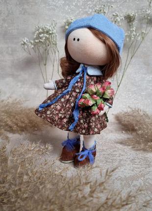 Кукла ручной работы шатенка hand made куколка новый год подарок оригинал креатив интерьерная кукла3 фото