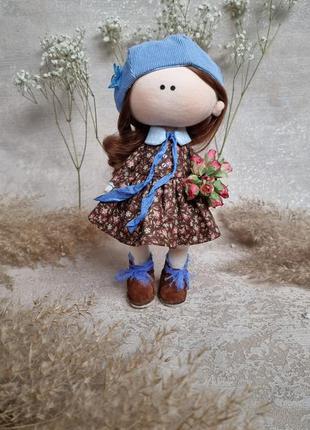 Кукла ручной работы шатенка hand made куколка новый год подарок оригинал креатив интерьерная кукла7 фото