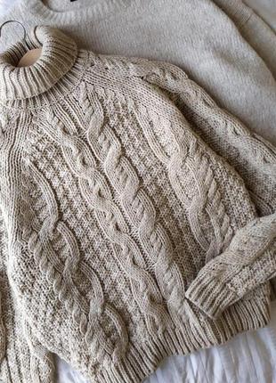 Идеальный зимний свитер крупной вязки
