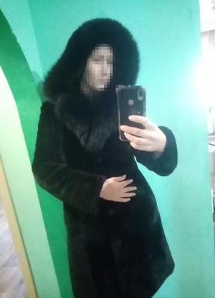 Шуба натуральна, хутро, мутон, песець,