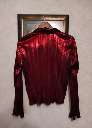 Блуза гофрекрасный металлик винтаж elizabeth emanuel3 фото
