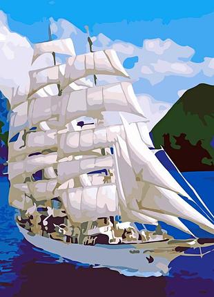 Художній творчий набір, картина за номерами вітрильник, 50x40 см, «art story» (as0544)