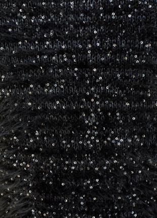 Черный свитер травка с пайетками zara2 фото