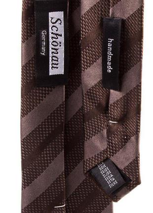 Узкий шелковый коричневый галстук schonau (шонау) - 643 фото