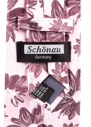 Галстук шелковый розово-коричневый стандартный (германия) schönau (шонау) - 093 фото