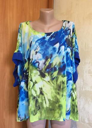Яскрава шифонова блуза.великий розмір!