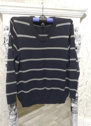 Мужской свитер, джемпер в горизонтальную полоску  watsons