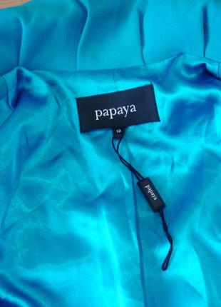 Бирюзовое пальто в свободном стиле "pарауа" 46-48 р7 фото