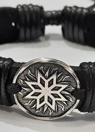 Браслет шкіряний слов'янський оберіг алатыр