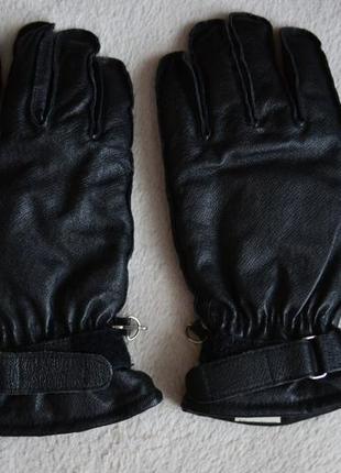 H&m кожаные перчатки. натуральная кожа утеплённые3 фото