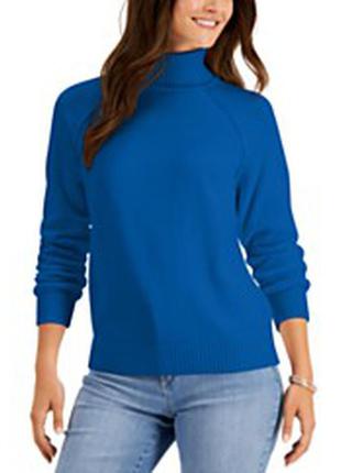 Светр кольору електрик з високим горлом