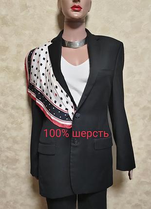 Шерстяной черный пиджак блейзер calvin klein