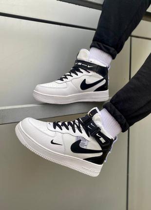 Nike air force white чоловічі кросівки з хутром ♦️ найк аір форс