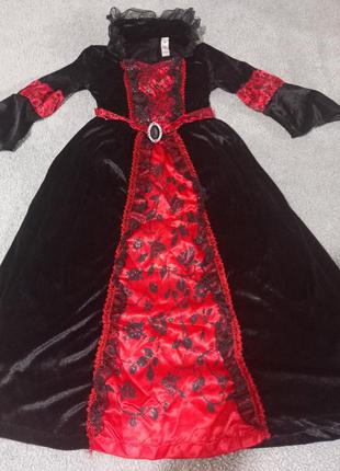 Шикарное фирменное карнавальное платье королевы тu девочке 8-10лет корона в подарок1 фото