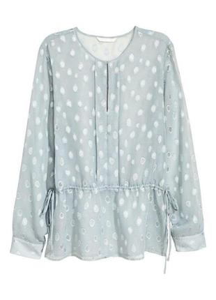 Ніжно блакитна блуза zara