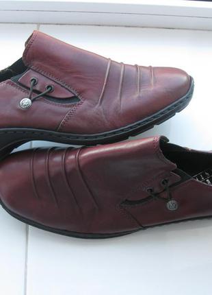 Туфли rieker,р. 37-38 стелька 24,5 см кожа