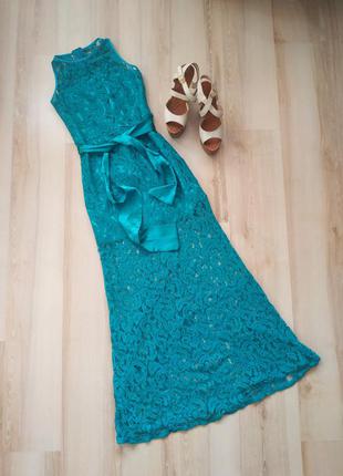 Женское кружевное платье в пол, длинное платье на выпускной, свадьбу, день рождения