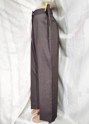 Широкие брюки коричневого цвета2 фото