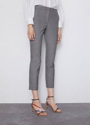 Сірі класичні штани на резинці zara