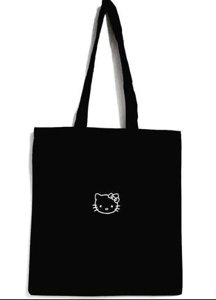 Эко сумка, эко сумка с рисунком, шоппер, шоппер с рисунком, шоппер, шоппер с рисунком, шопер хелоу кити , hello kitty1 фото