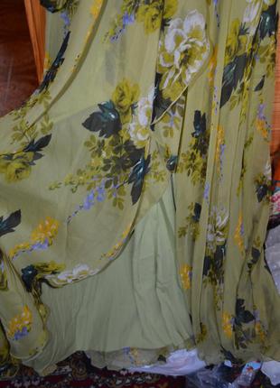 Платье asos шифон, вырезы, шлейф!