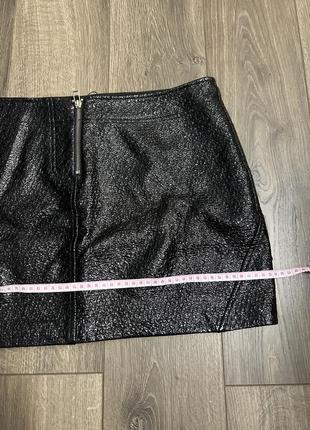 Юбка кожаная лаковая 2