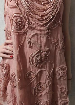 Платье в винтажном ретро стиле 20-х чикаго с бахромой, пайетками5 фото