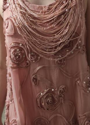 Платье в винтажном ретро стиле 20-х чикаго с бахромой, пайетками4 фото