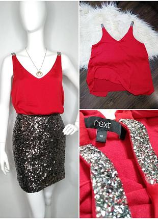 Яркая блуза майка с камушками