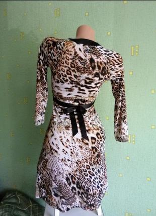 Шикарное платье. love republik. тигровый принт. леопардовый принт. сукня. xs2 фото