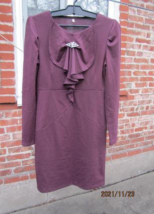 Нарядное платье с брошью3 фото
