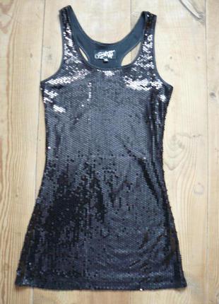 Супер платье майка в паетках