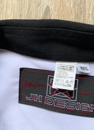 Мужская хлопковая рубашка гоночная с нашивками jh design nascar authentic6 фото