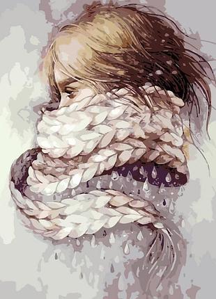 Художній творчий набір, картина за номерами дівчина-зима, 40x50 см, «art story» (as0196)