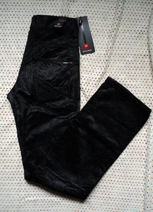 Черные вельветовые брюки- джинсы spogi.турция. w29,30,32 l34-36