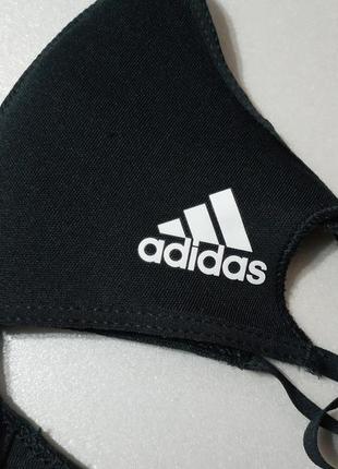 Набір 3 шт багаторазова маска розмір small унісекс adidas німеччина оригінал6 фото