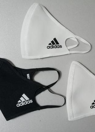 Набор 3 шт многоразовая маска унисекс adidas германия оригинал3 фото