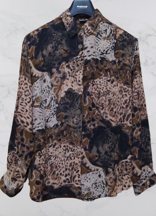 Блуза с леопардом, винтаж