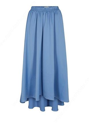 Атласная асимметричная юбка со шлейфом разрезы длинная на резинке нарядная вечерняя расклешенная minimum moves4 фото
