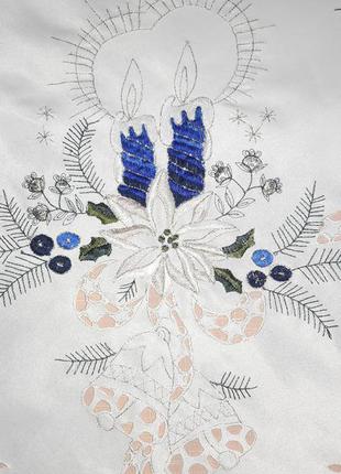 Різдвяна нарядна скатертина 86×86см