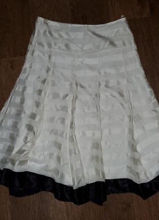 Шёлковая белая юбка миди шёлк principles4 фото