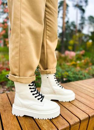 Женские ботинки dr. martens jadon white термо  скидка sale | жіночі черевики білі знижка7 фото