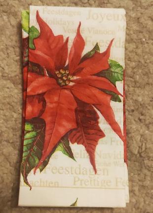 Серветка новорічна 26 рукоділля декупаж 21*21